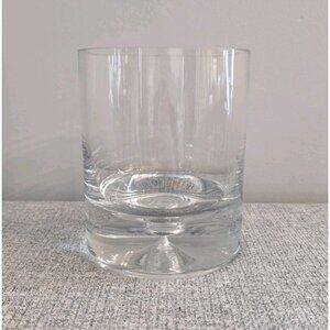 Krosno/Crate & Barrell Clear Cylindrical Glass Vase, 6 1/4" Bubble Base, VGC